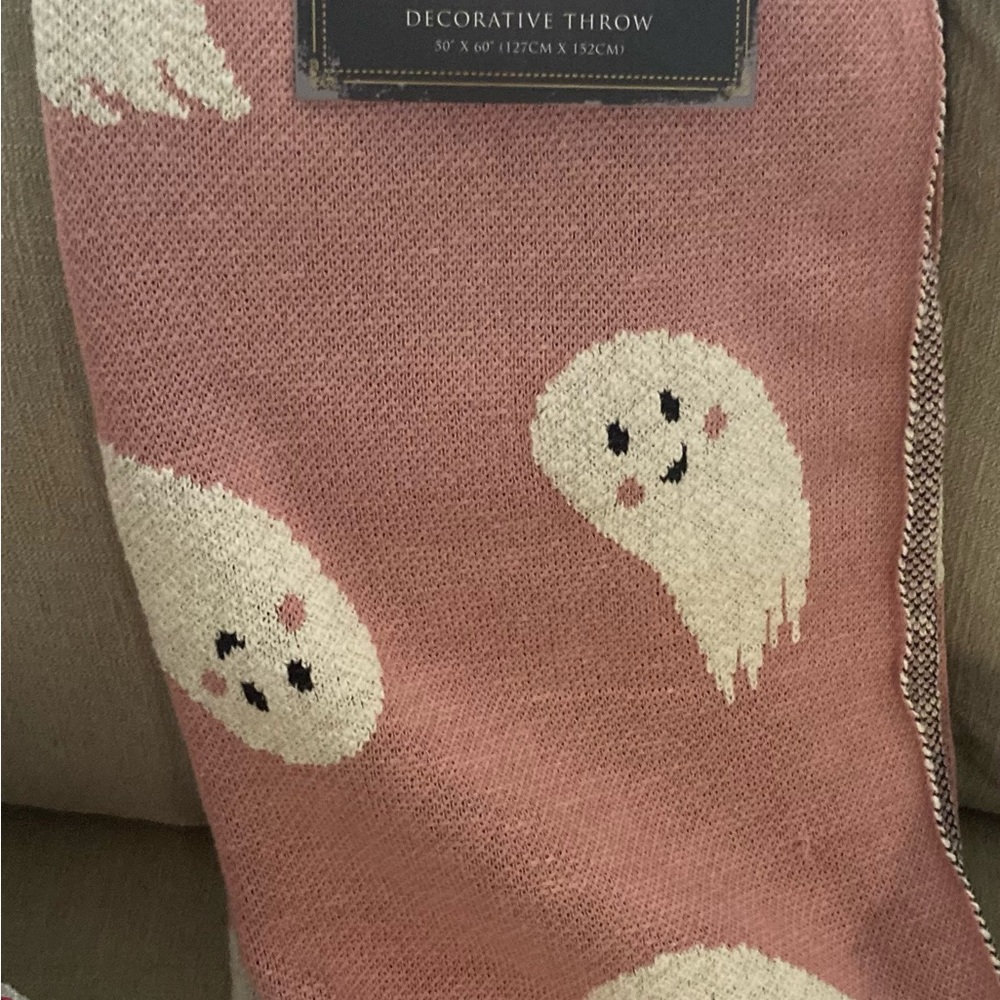 Pink Ghost Throw